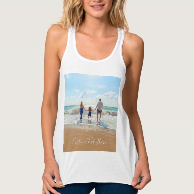 Custom Your Photo Tank Top with Text (Front)