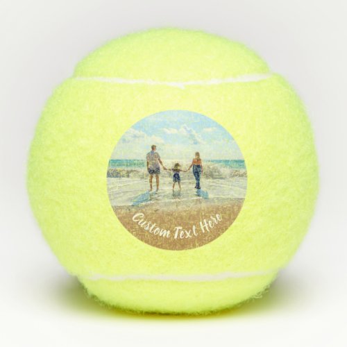 Custom Your Photo Tennis Balls Gift with Text
