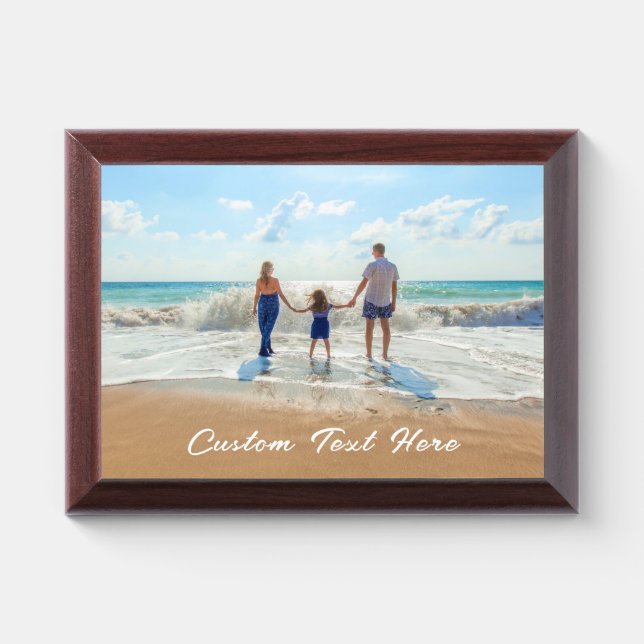 Custom Your Photo Text Award Plaque Personalized (Horizontal)