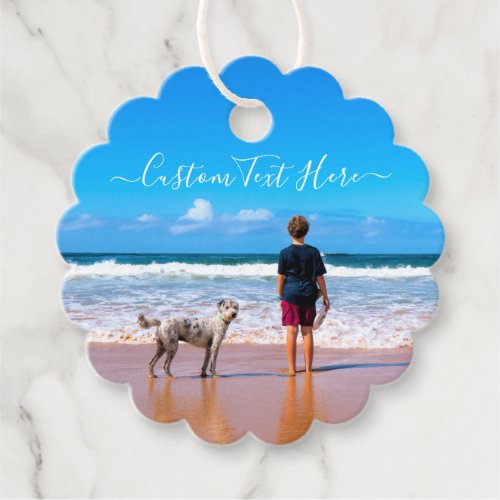 Custom Your Photo Text Gift Tags Personalized