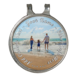Custom Your Photo Text Golf Hat Clip with Text