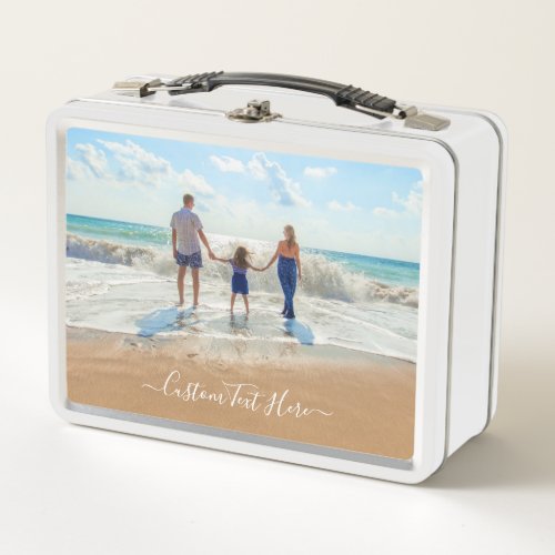 Custom Your Photo Text Metal Lunch Box