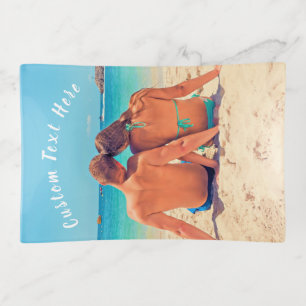 Custom Your Photo Trinket Tray with Text