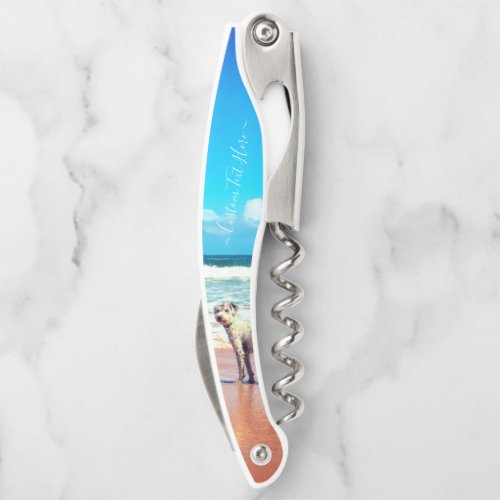 Custom Your Photo Waiters Corkscrew with Text