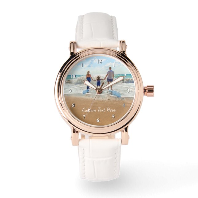Custom Your Photo Watch Gift with Text (Front)