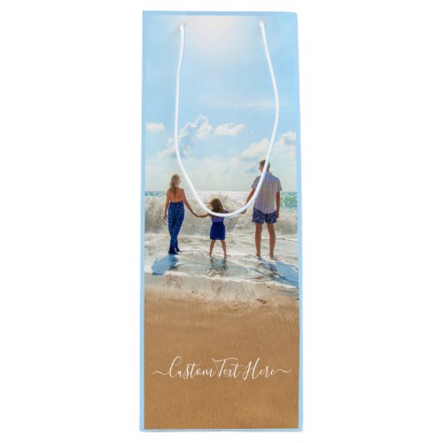 Custom Your Photo Wine Gift Bag with Text Name