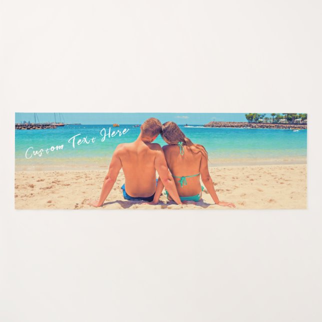 Custom Your Photo Yoga Mat with Text (Front (Horizontal))