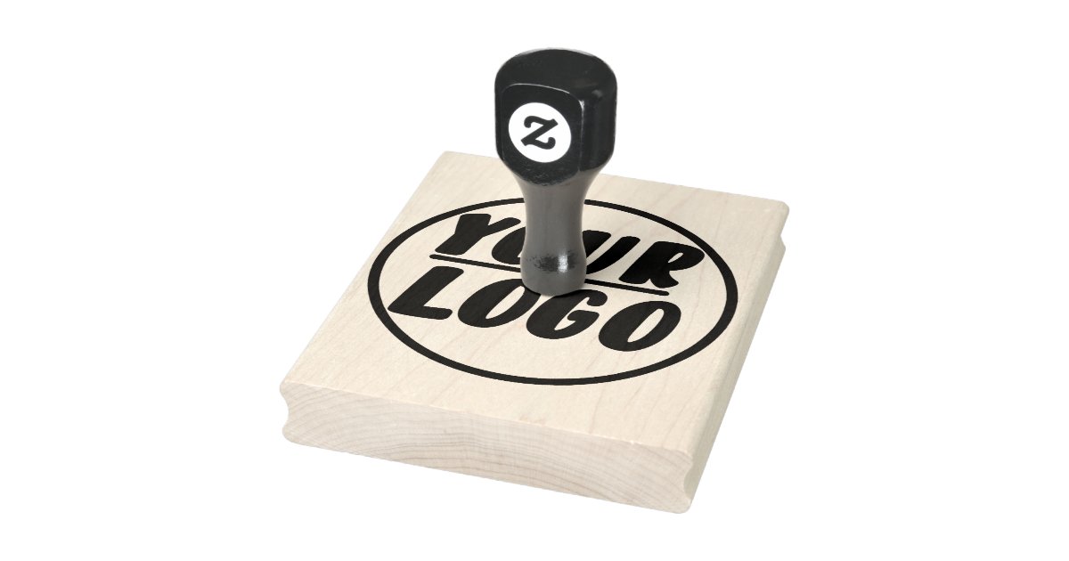 Custom Your Professional Business Logo Create Rubber Stamp | Zazzle