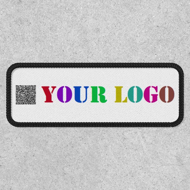 Custom Your QR Code and Company Logo Patch Temlate (Front)