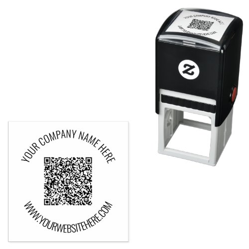 Custom Your QR Code and Text Personalized Stamp