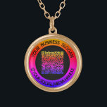 Custom Your QR Code and Text Social Media Necklace<br><div class="desc">Custom Colors and Fonts - Personalized Necklaces with Your QR Code Scan Info and Social Media Name or Custom Text Professional Design Business Promotional or Modern personali Round Necklace Gift - Add Your QR Code - Image - Photo or Logo / Text - Info - Business Slogan - Tagline -...</div>