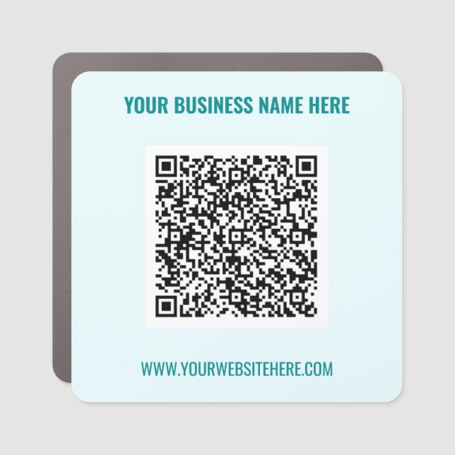Custom Your QR Code Business Car Magnet Template (Front)