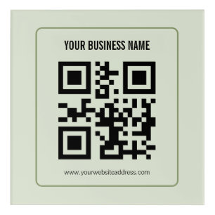 Custom Your QR Code Business Name Template Acrylic Print