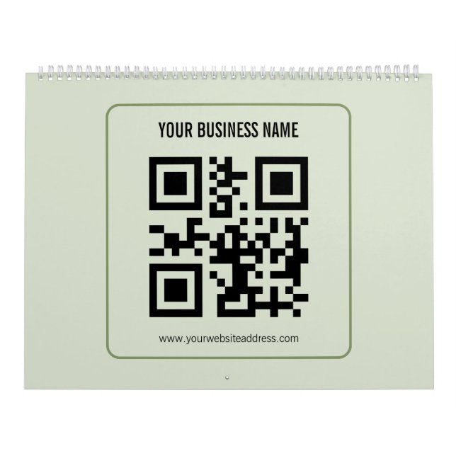 Custom Your QR Code Business Name Template Calendar (Cover)