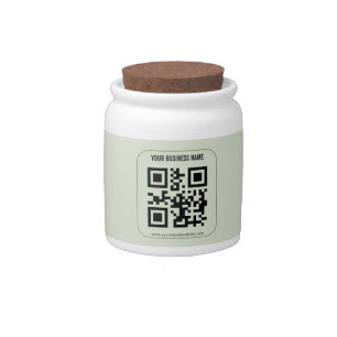 Custom Your QR Code Business Name Template Candy Jar