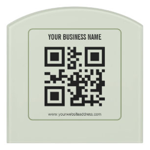 Custom Your QR Code Business Name Template Door Sign
