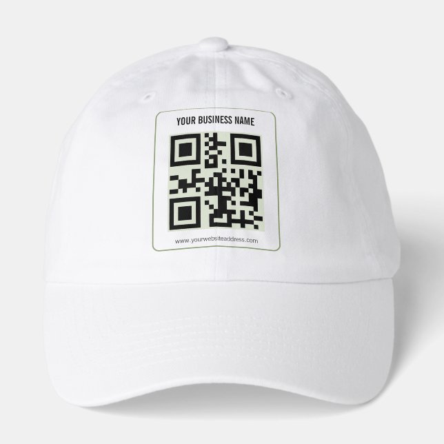 Custom Your QR Code Business Name Template Hat (Front)