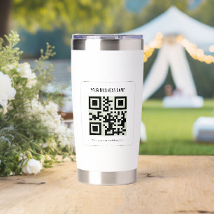 Custom Your QR Code Business Name Template Insulated Tumbler