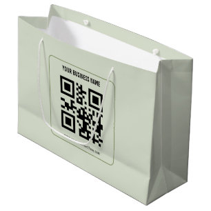 Custom Your QR Code Business Name Template Large Gift Bag