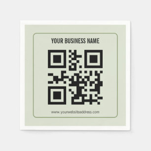 Custom Your QR Code Business Name Template Napkins