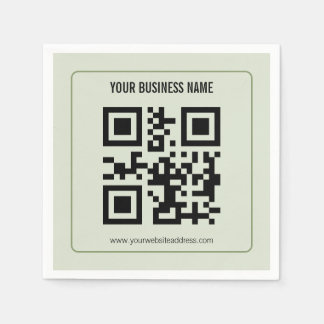 Custom Your QR Code Business Name Template Napkins