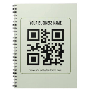 Custom Your QR Code Business Name Template Notebook