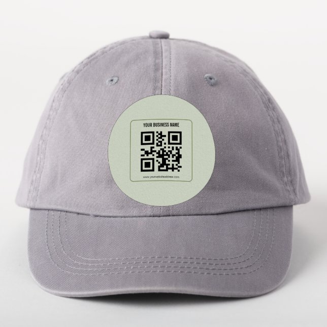 Custom Your QR Code Business Name Template Patch (On Headwear)