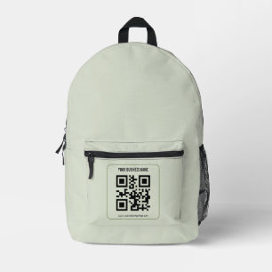 Custom Your QR Code Business Name Template Printed Backpack