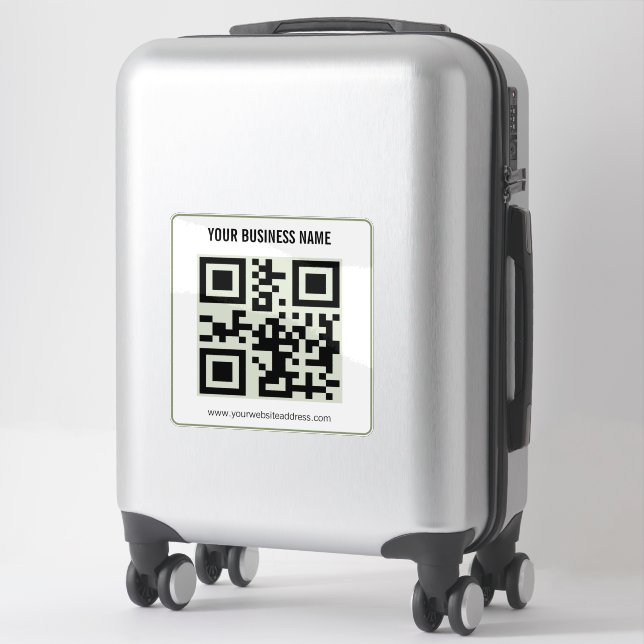 Custom Your QR Code Business Name Template Sticker (Suitcase)