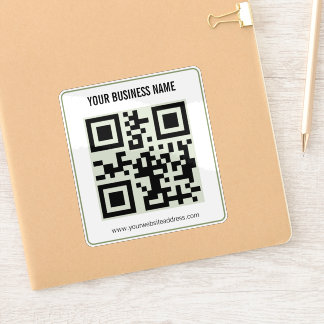Custom Your QR Code Business Name Template Sticker