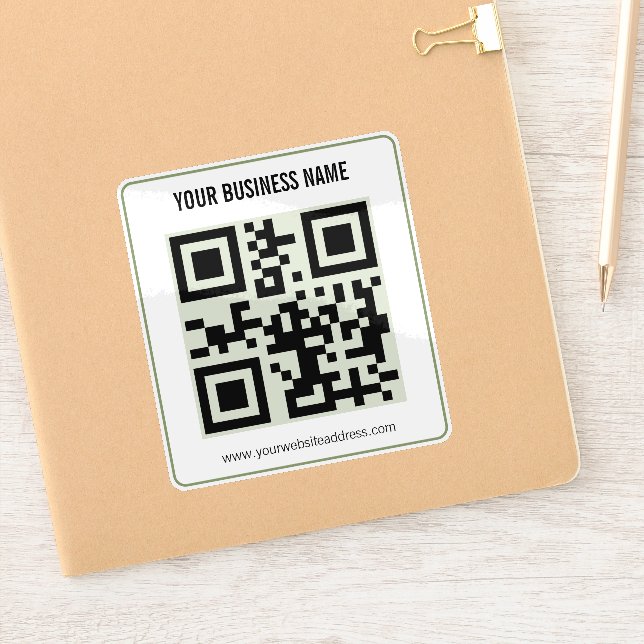 Custom Your QR Code Business Name Template Sticker (Notebook)