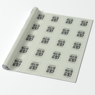 Custom Your QR Code Business Name Template Wrapping Paper