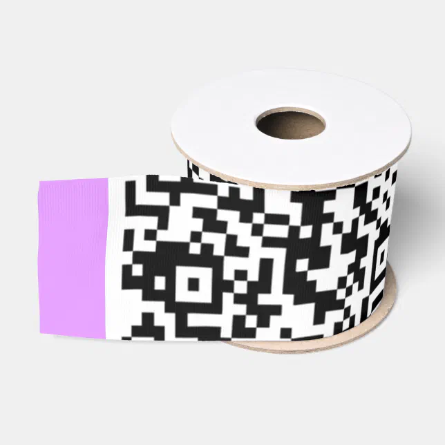 Qr Code Ribbon Custom Your QR Code Ribbon Template Choose Color | Zazzle