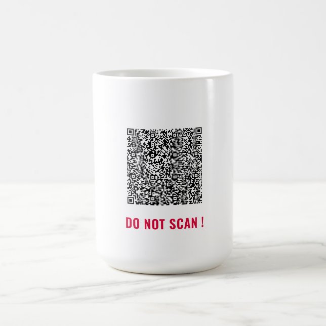 Custom Your QR Code Scan Info Funny Coffee Mug (Center)