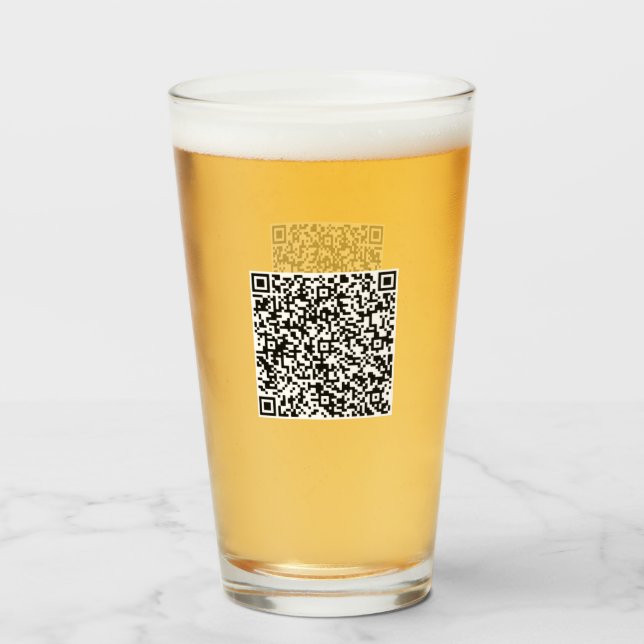 Custom Your QR Code Scan Info Personalized Glass (Front Filled)
