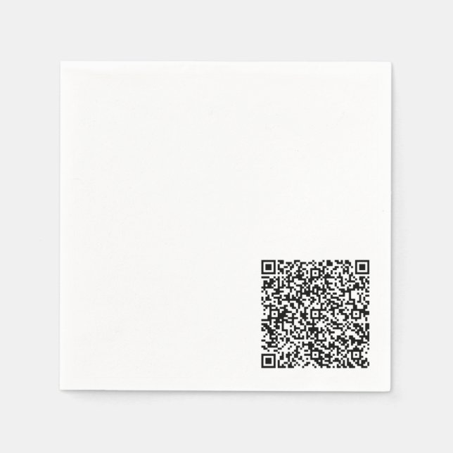 Custom Your QR Code Scan Info Personalized Napkins (Front)