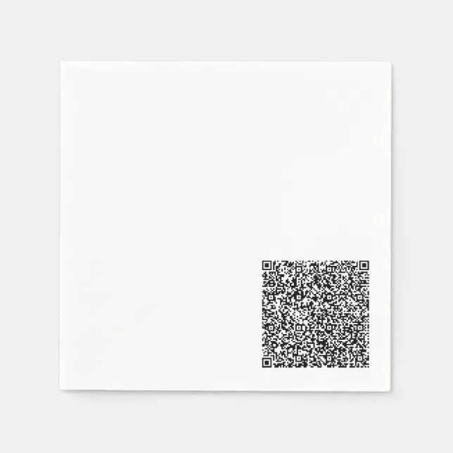 Custom Your QR Code Scan Info Personalized Napkins | Zazzle