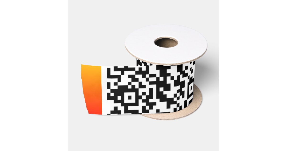 Qr Code Ribbon Custom Your QR Code Scan Info Personalized Ribbon | Zazzle