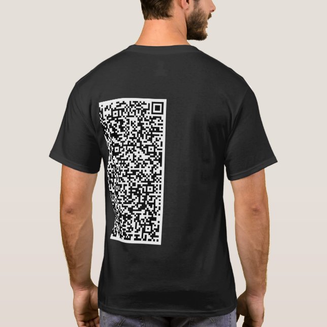 Custom Your QR Code Scan Info Personalized T-Shirt (Back)