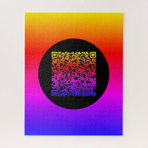 Custom Your QR Code Scan Info Puzzle Colorful Gift