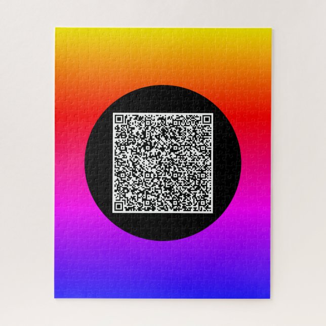 Custom Your QR Code Scan Info Puzzle Colorful Gift (Vertical)