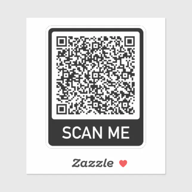 Scan Registration Sticker Custom Your QR Code Scan Info Sticker Personalized | Zazzle