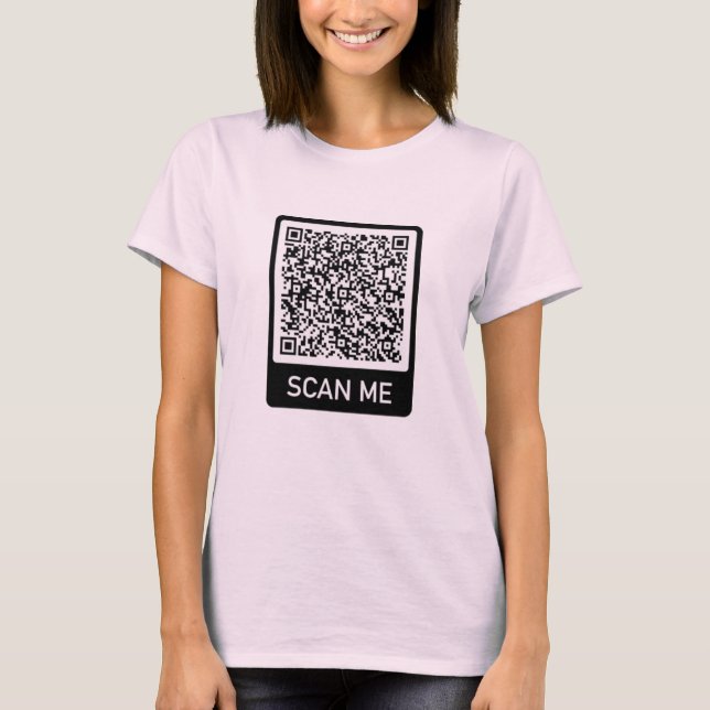 Custom Your QR Code Scan Info T-Shirt Gift (Front)