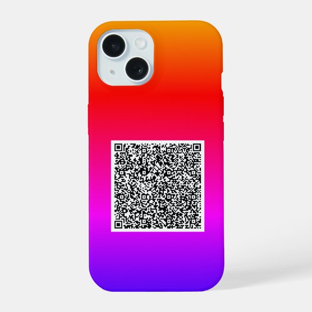 Custom Your QR Code Scan Personalized iPhone Case (Back)
