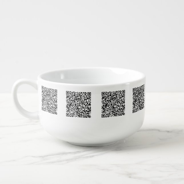 Custom Your QR Code Scan Personalized Soup Mug (Right)