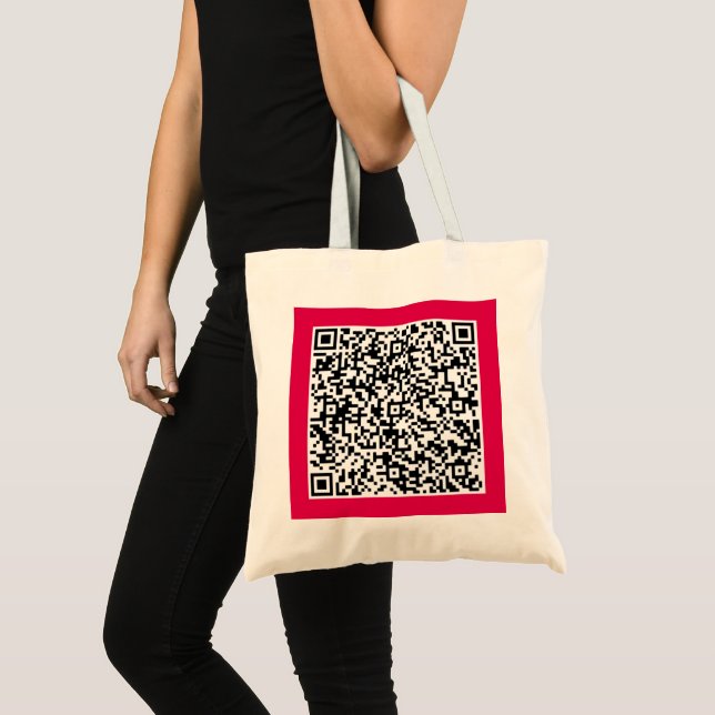 Custom Your QR Code Scan Personalized Tote Bag (Front (Product))