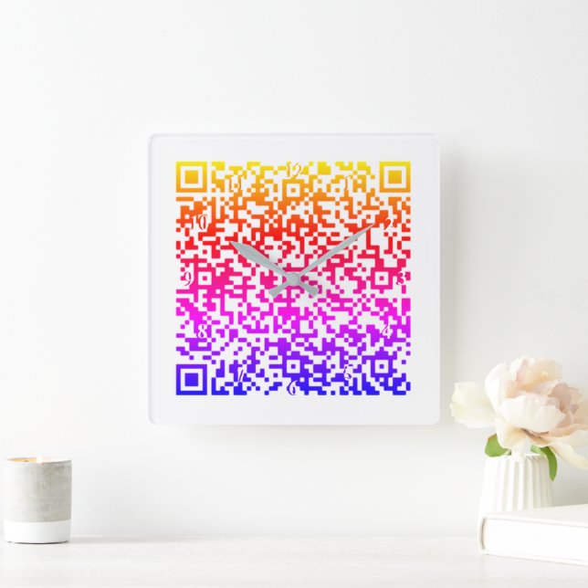 Custom Your QR Code Wall Clock - Choose Color (Home)