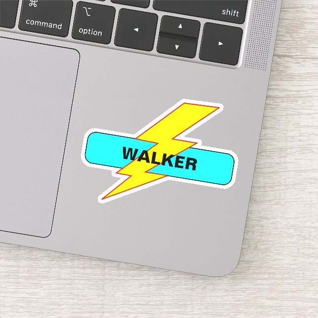 Custom Your School Name - Motivational Lightning Sticker (Detail)