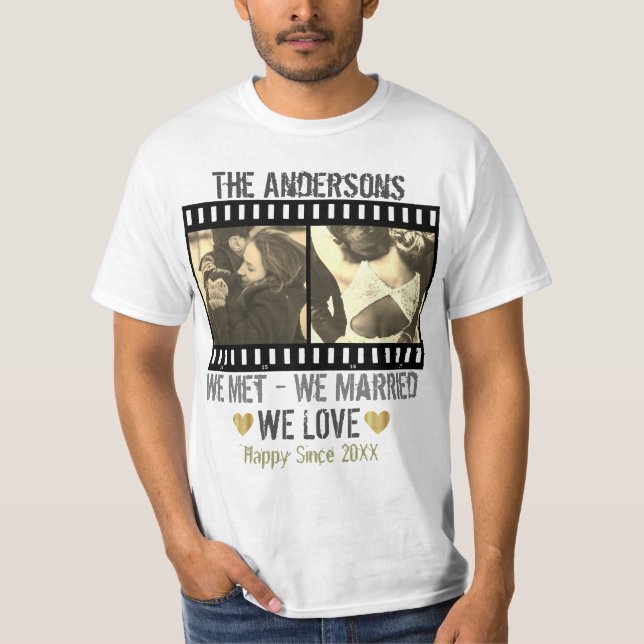 Custom your story personalised photo and text T-Shirt (Front)