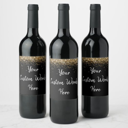 Custom Your Text Here Personalized Black Gold Gift
